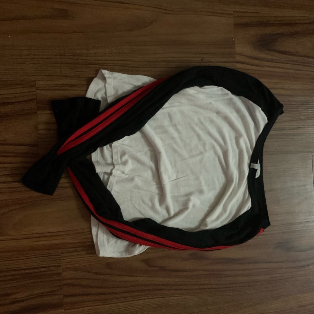 Charlotte Russe Black and Red Crop Top